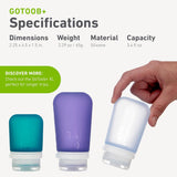 GoToob+ 3.4 oz ( Large ) Travel Tubes by humangear (3 pack)