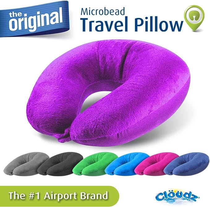 Almohadas de viaje de microperlas de felpa súper suaves de Cloudz