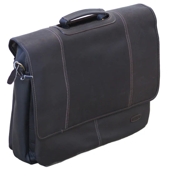 Dorado Leather Tripple Gusset Flap Over Style Briefcase  765-525