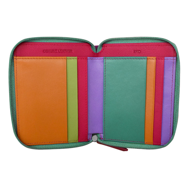 Small Multi Color Zip Wallet