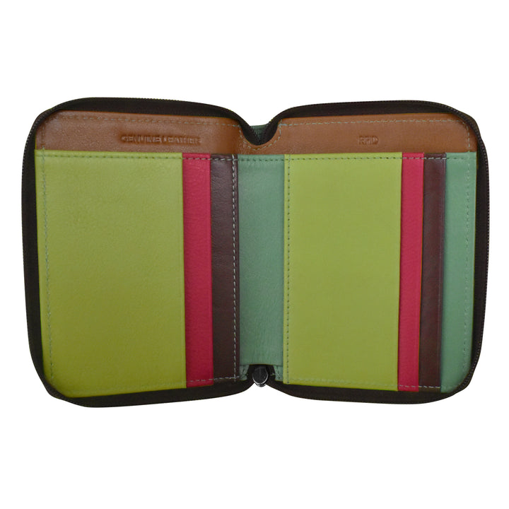 Small Multi Color Zip Wallet