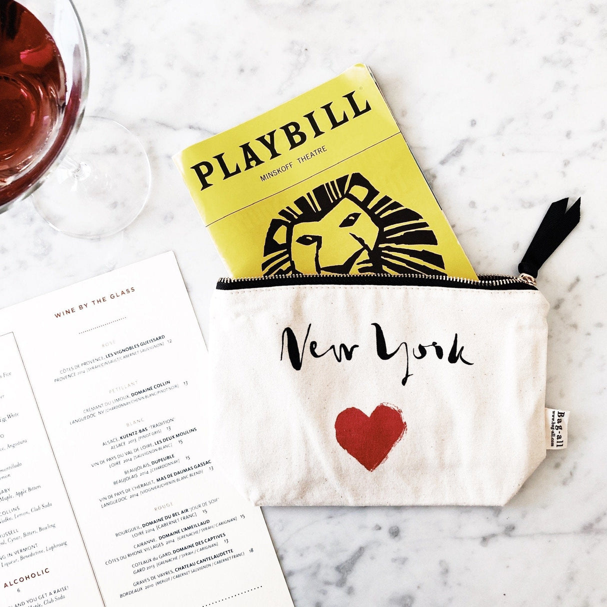 New York Heart Pouch, Cream