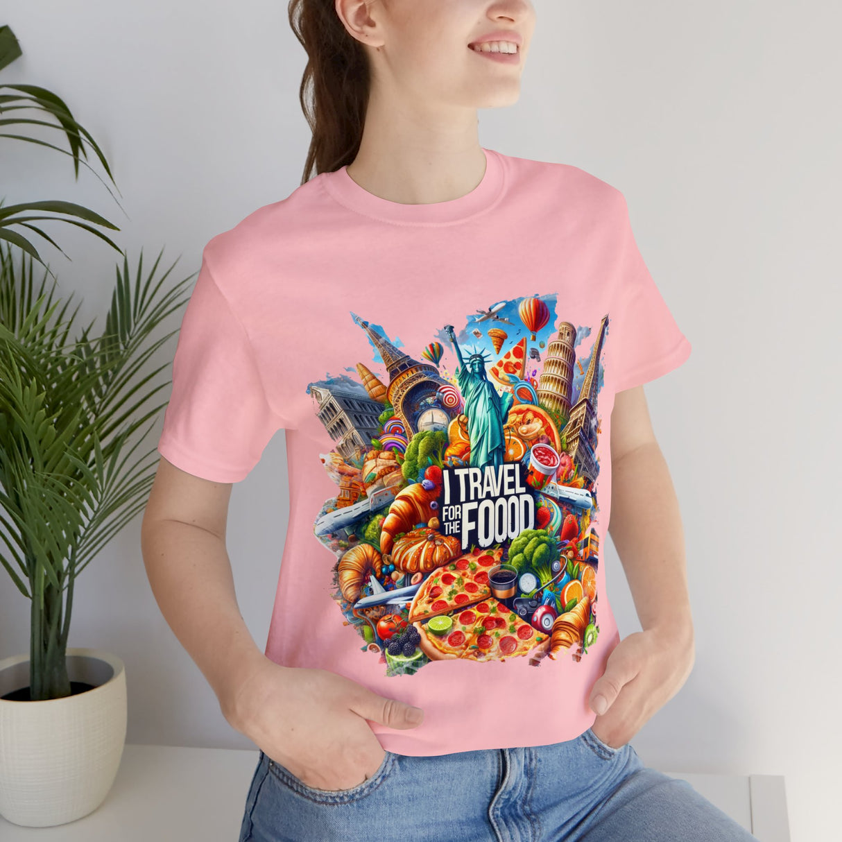 "I Travel for The Food" full color T-shirt