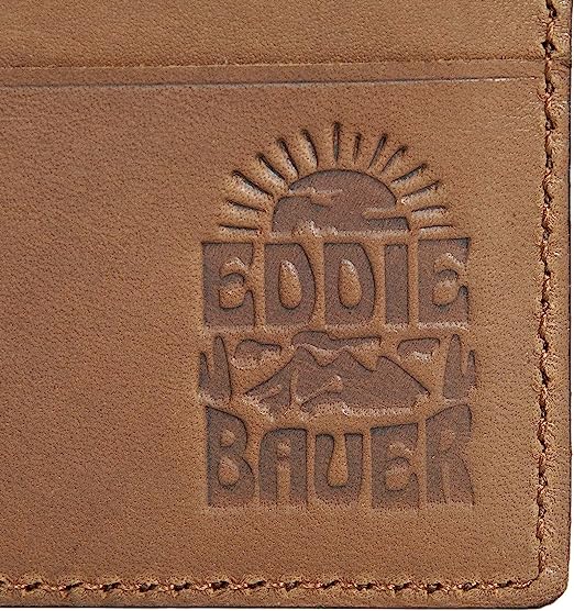 Cartera con bolsillo frontal de cuero para exteriores de Eddie Bauer