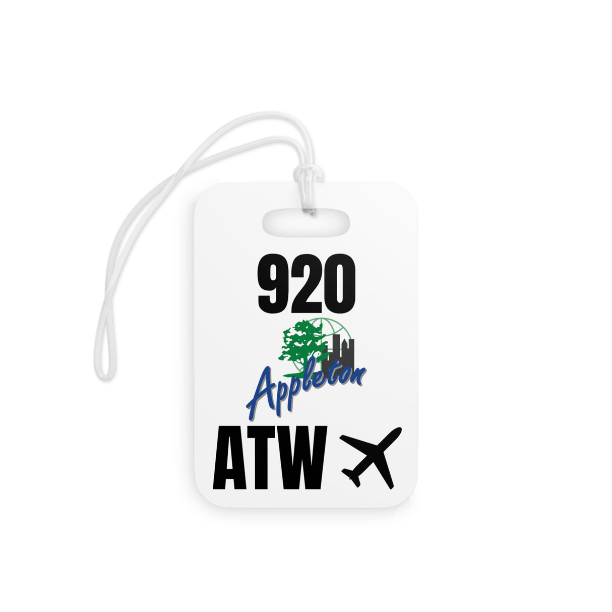 Appleton Wisconsin,  Area Code / Airport Tag for Bags and Luggage - 920 / ATW