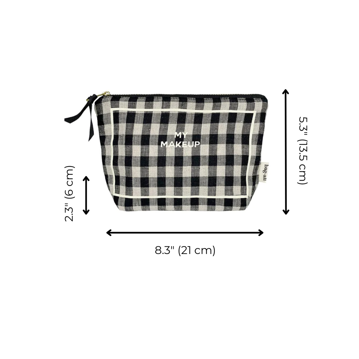 My Makeup Pouch, Coated Lining, Gingham