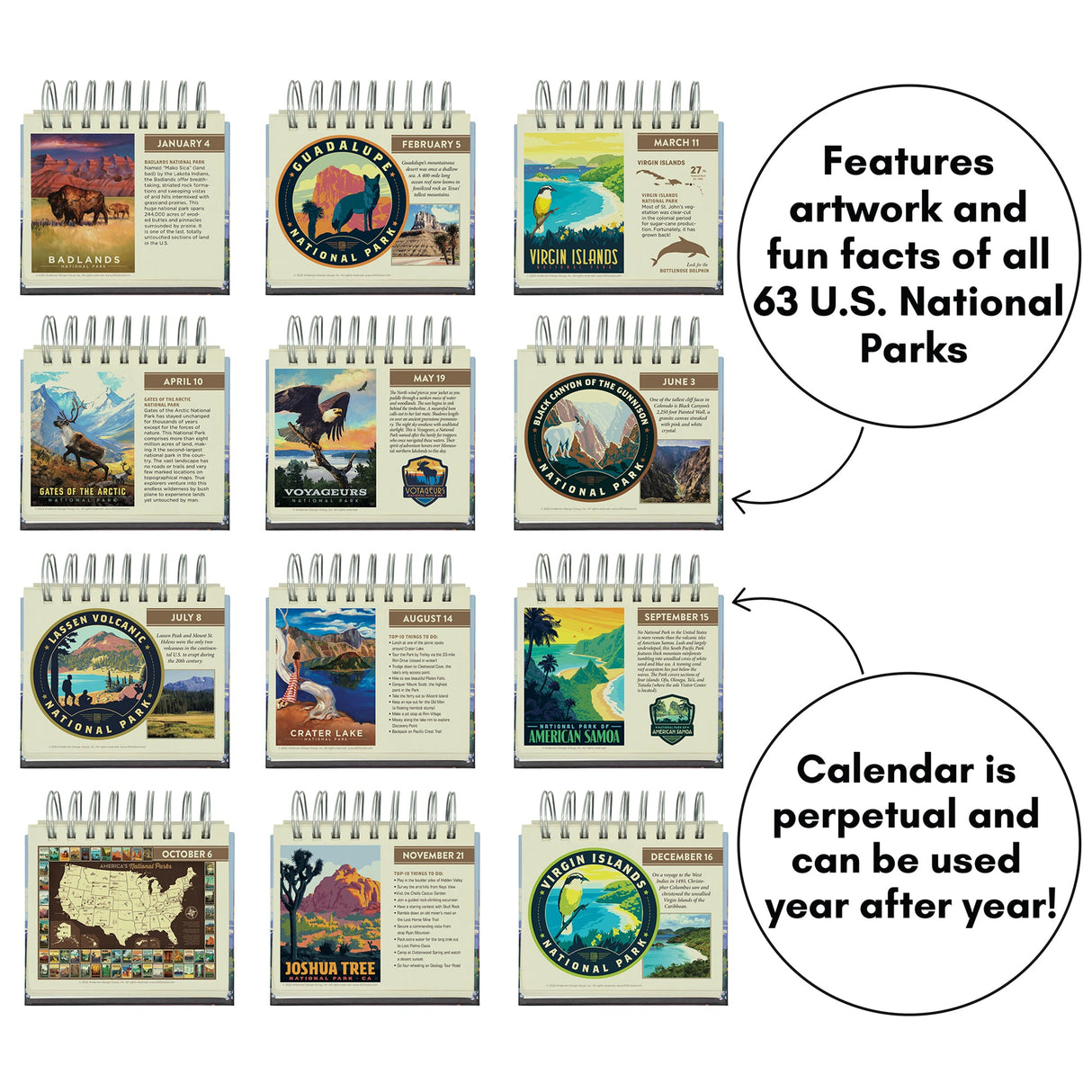 365-Day Desktop Flip Calendar: National Parks (Best Seller!)