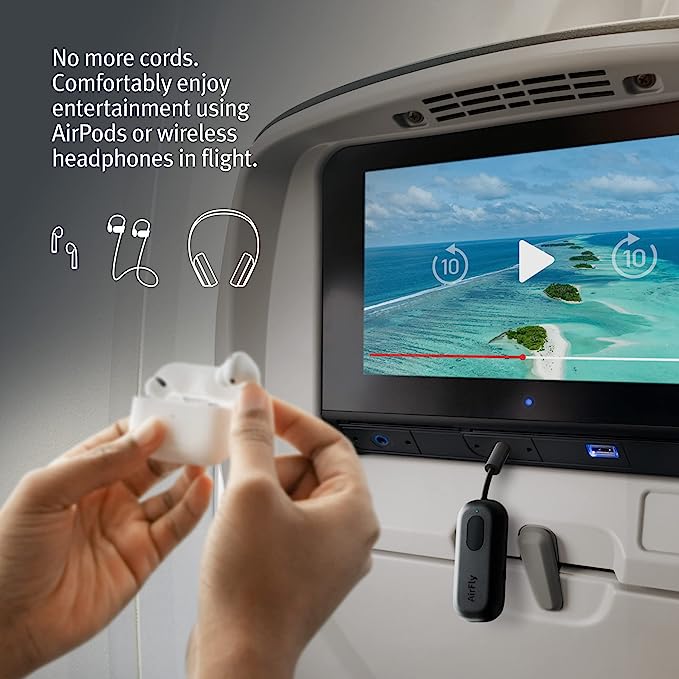 Airfly Duo - Connect Two Listing Devices - Wireless Adapter for Flying and more