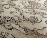 RPG World Map Concept Art, Ready To Hang Canvas Print, Panoramic Art, Extra Wide Wall Decor, Cool Mancave Art, D&D, DND