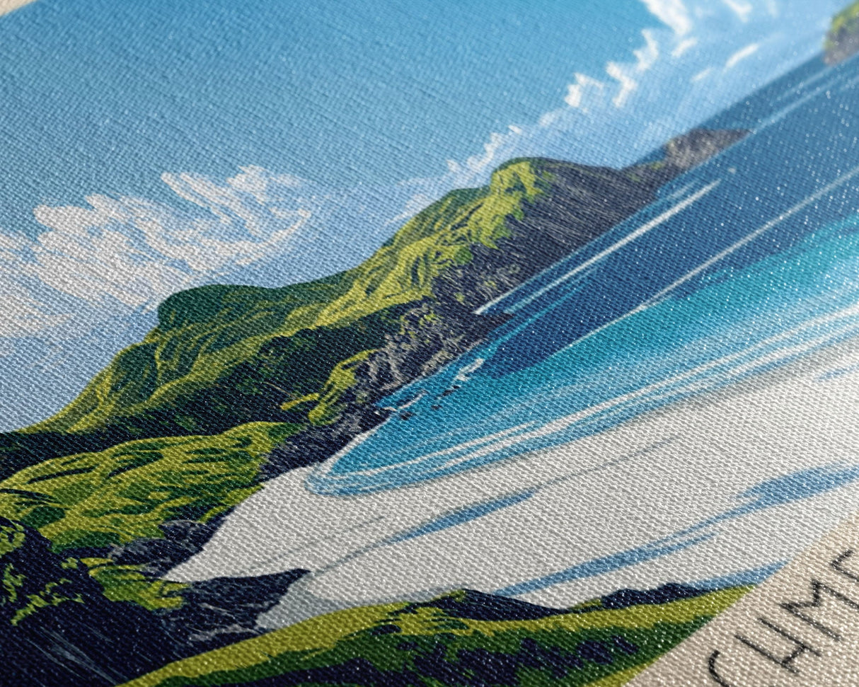 Achmelvich Bay, Scotland Panoramic Print, Vacation Gift, Scotland Wall Art, Beach Painting, Beach Decor, Large Wall Art, Wood Frame Art