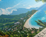 Beau Vallon, Seychelles Panoramic Print, Vacation Gift, Seychelles Wall Art, Vacation Wall Art, Vacatation Memories, Beach Decor, Beach Or Lakehouse Art