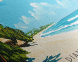 Diani Beach, Kenya Panoramic Print, Vacation Gift, Kenya Wall Art, Beach Painting, Beach Decor, Large Wall Art, Wood Frame Art