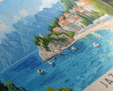 Jaz Beach, Montenegro Panoramic Print, Vacation Gift, Montenegro Wall Art, Beach Painting, Beach Decor, Beach Or Lakehouse Art