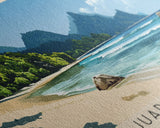 Juara Beach, Tioman Island, Malaysia Panoramic Beach Print, Vacation Gift, Tioman Island, Malaysia Wall Art, Beach Painting, Beach Decor, Beach Painting