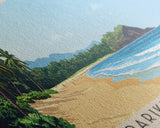 Mararikulam Beach, India Panoramic Print, Vacation Gift, India Wall Art, Beach Painting, Beach Decor, Large Wall Art, Wood Frame Art