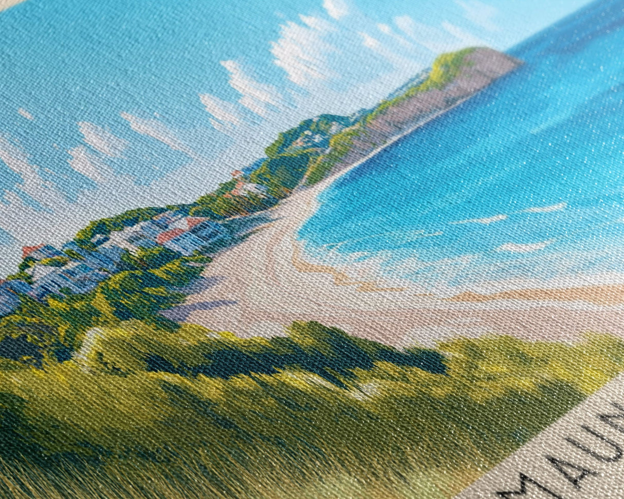 Maundays Bay, Anguila Panoramic Beach Print, Vacation Gift, Anguila Wall Art, Beach Painting, Beach Decor, Beach Painting