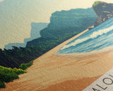 Palolem Beach, India Panoramic Beach Print, Vacation Gift, India Wall Art, Beach Painting, Beach Decor, Beach Painting