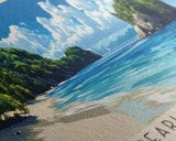 Pearl Islands, Panamá Panoramic Beach Print, Vacation Gift, Panamá Wall Art, Framed Canvas Print, Framed Beach Painting