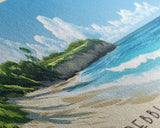 Pebbles Beach, Barbados Panoramic Print, Vacation Gift, Barbados Wall Art, Vacation Wall Art, Vacatation Memories, Beach Decor, Beach Or Lakehouse Art