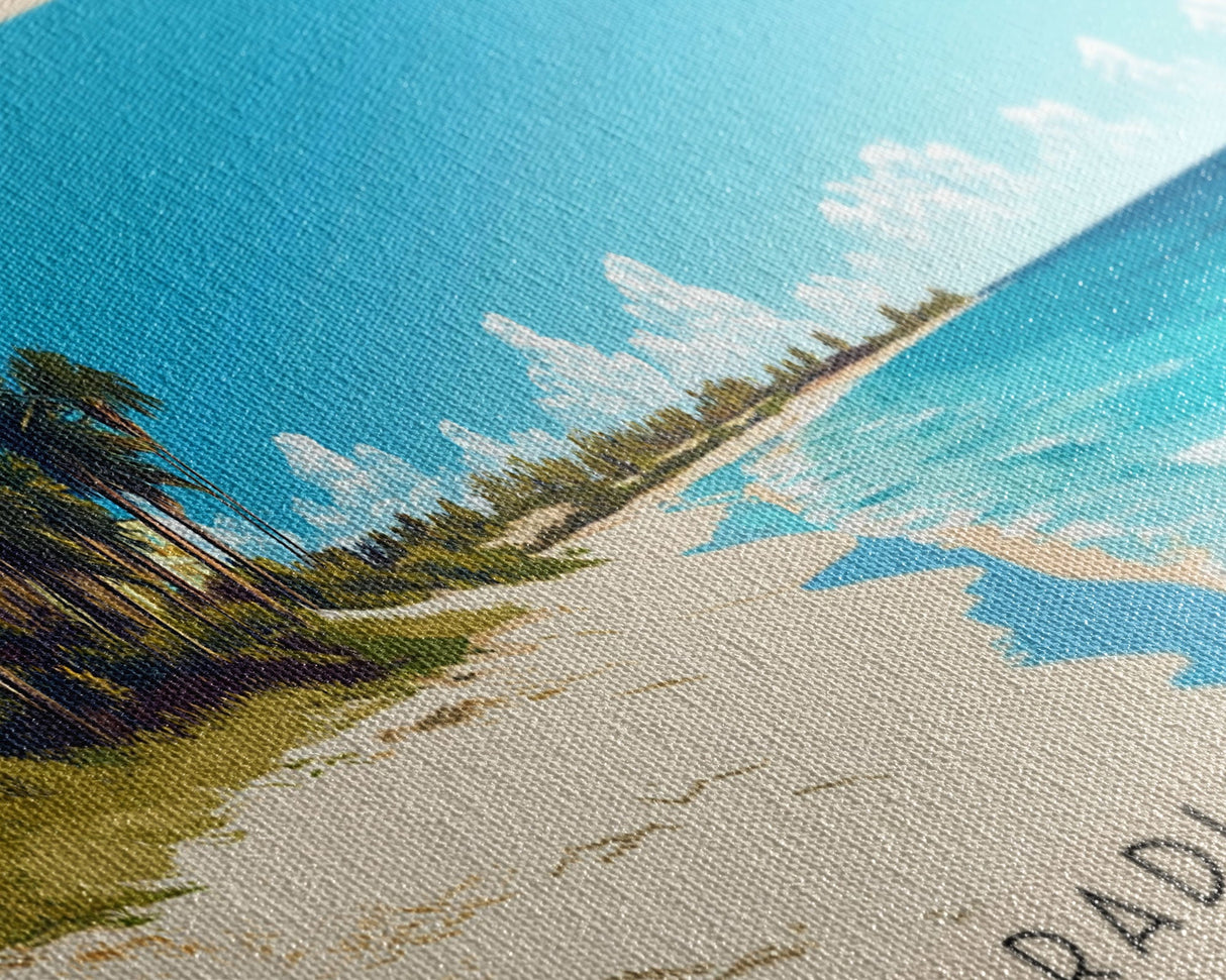 Radio Beach, Bahamas Panoramic Print, Vacation Gift, Bahamas Wall Art, Beach Painting, Beach Decor, Beach Or Lakehouse Art