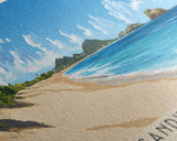 Sandy Ground, Anguila Panoramic Beach Print, Vacation Gift, Anguila Wall Art, Beach Painting, Beach Decor, Beach Painting