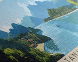 Tanjung Rhu, Langkawi, Malaysia Panoramic Print, Vacation Gift, Langkawi, Malaysia Wall Art, Beach Painting, Beach Decor, Large Wall Art, Wood Frame Art