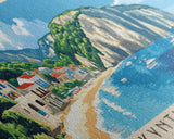 Zakynthos/Zante, Greece Panoramic Beach Print, Vacation Gift, Greece Wall Art, Framed Canvas Print, Framed Beach Painting