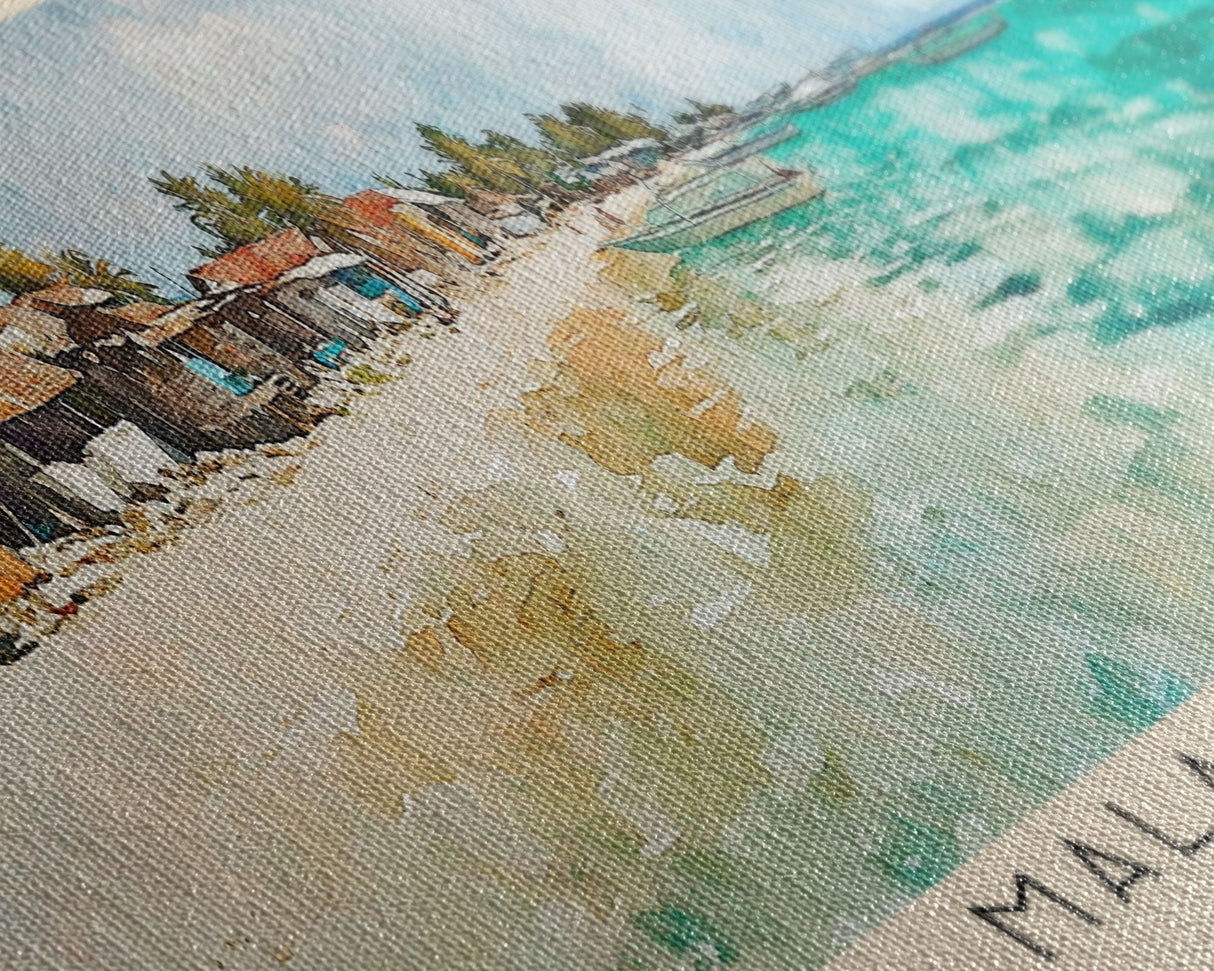 Malapascua, Philippines Watercolor Beach Print, Vacation Gift, Philippines Wall Art, Beach Painting, Beach Decor, Beach Painting