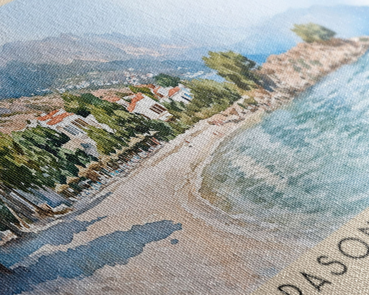 Prasonisi Beach, Greece Watercolor Beach Print, Vacation Gift, Greece Wall Art, Beach Painting, Beach Decor, Beach Painting