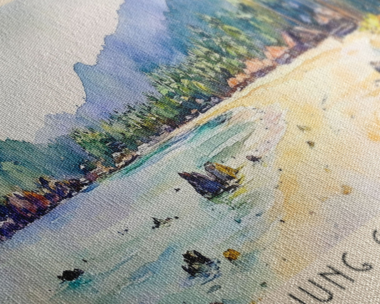 Tanjung Gelam Beach, Indonesia Watercolor Beach Print, Vacation Gift, Indonesia Wall Art, Beach Painting, Beach Decor, Beach Painting