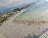 Lucice Beach, Montenegro Watercolor Beach Print, Vacation Gift, Montenegro Wall Art, Beach Painting, Beach Decor, Beach Painting