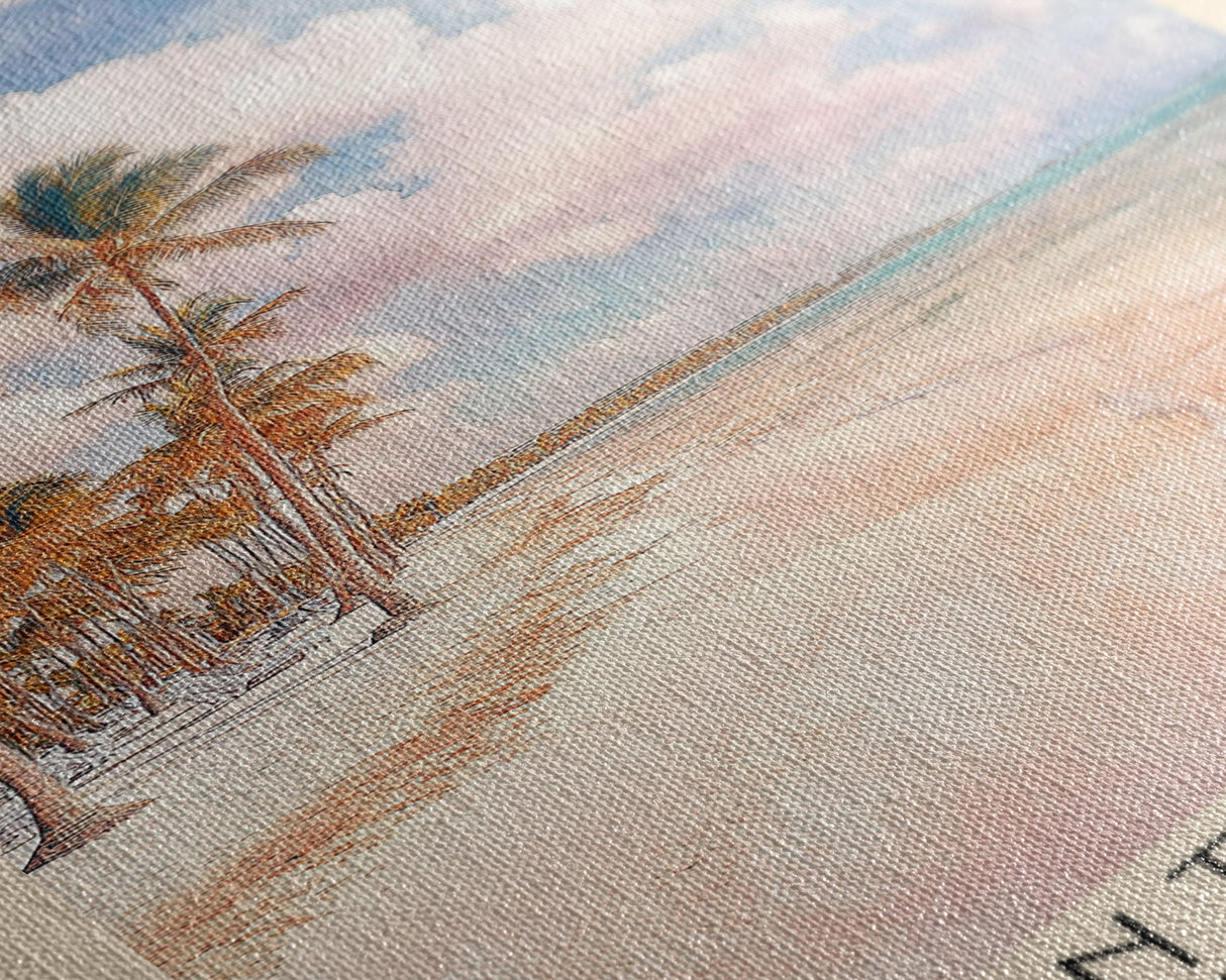 Punta Cana, Dominican Republic Watercolor Beach Print, Vacation Gift, Dominican Republic Wall Art, Beach Painting, Beach Decor, Beach Painting