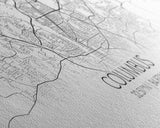 Panoramic Columbus City Map, Georgia Art, Map Print, Minimalist Wall Art, Canvas Art, Housewarming Gift, Street Map Art, Closing Gift