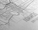 Panoramic Indianapolis  City Map, Indiana Art, Map Print, Minimalist Wall Art, Canvas Art, Housewarming Gift, Street Map Art, Closing Gift