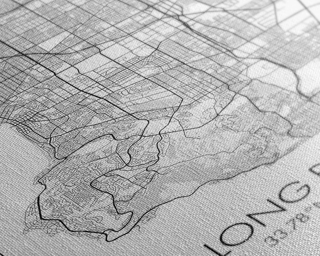 Long Beach Street Map, California Map, City Map Art, Modern Art, Wall Art, Canvas Print, Adventure Wall Art, Home Office Art, Gift For Him