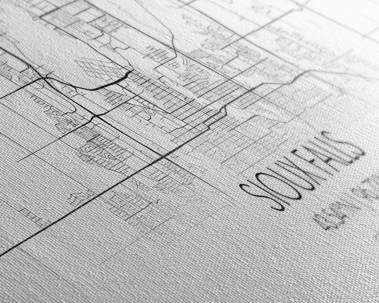 Panoramic Sioux Falls City Map, South Dakota Art, Map Print, Minimalist Wall Art, Canvas Art, Housewarming Gift, Street Map, Closing Gift