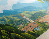 Monteria, Colombia Panoramic Travel Poster Canvas Print, Monteria, Colombia Painting, Colombia Art, Monteria Panoramic Travel Art, Travel Painting