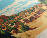 Ouahigouya, Burkina Faso Panoramic Travel Poster Canvas Print, Ouahigouya, Burkina Faso Painting, Burkina Faso Art, Ouahigouya Travel Art, Guest Room Painting