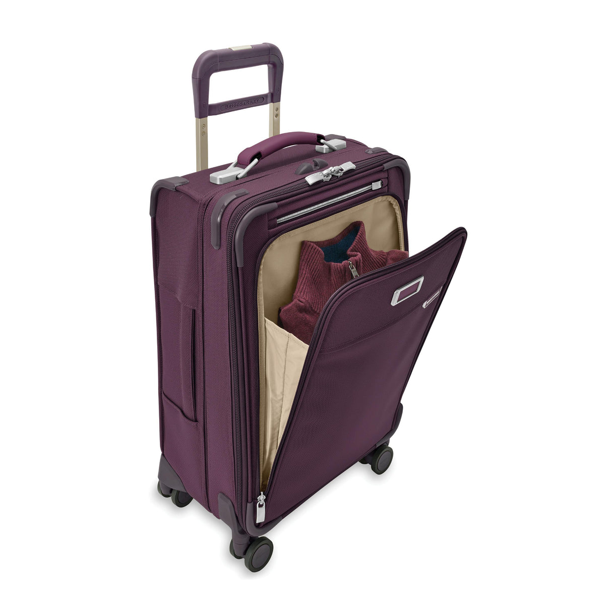 Special Edition Plum 2025 Baseline Collection Essential Carry-On Spinner by Briggs & Riley BLU122CXSP-64