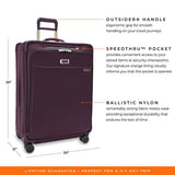 Special Edition Plum 2025 Baseline Collection Large Expandable Spinner by Briggs & Riley BLU129CXSP-64