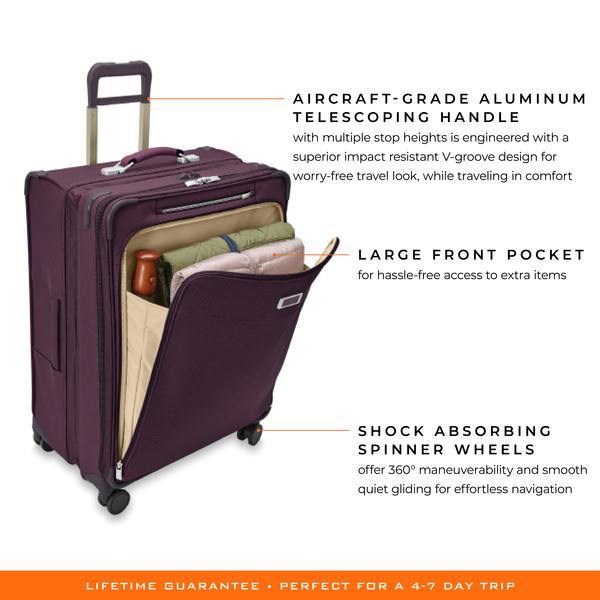 Special Edition Plum 2025 Baseline Collection Large Expandable Spinner by Briggs & Riley BLU129CXSP-64