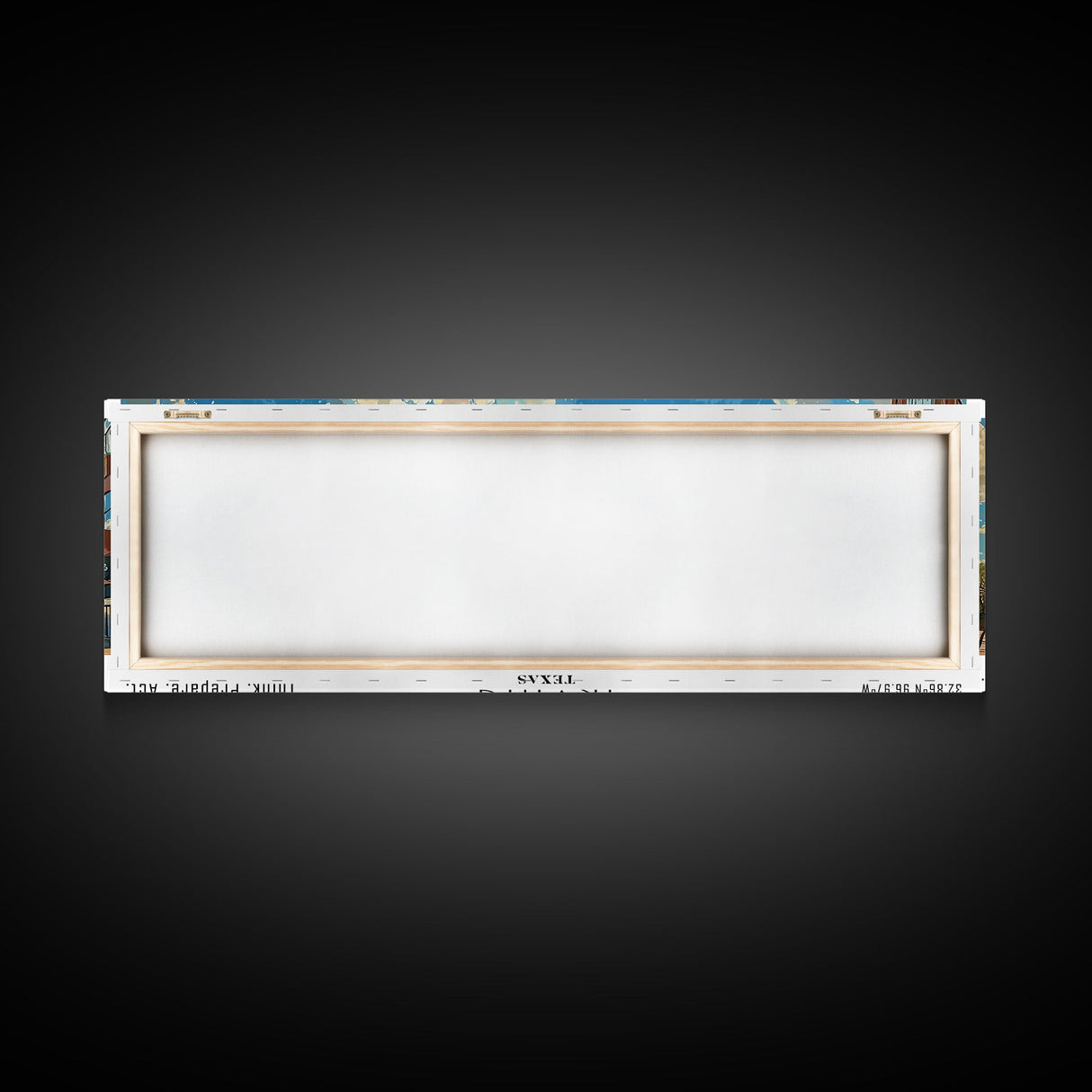 Irving Texas Panoramic Wall Art, Watercolor Framed Canvas Print, Urban Cityscape for Living Room, Travel Poster, Home Decoration