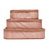 Re-cycled and Reinforced Nylon Compression Packing Cubes, 3-pack Pink/Blush