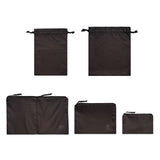 Packing Bags Set in Recycled Nylon, 5-pack, Black