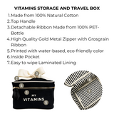 Vitamins Storage and Travel Box, Black