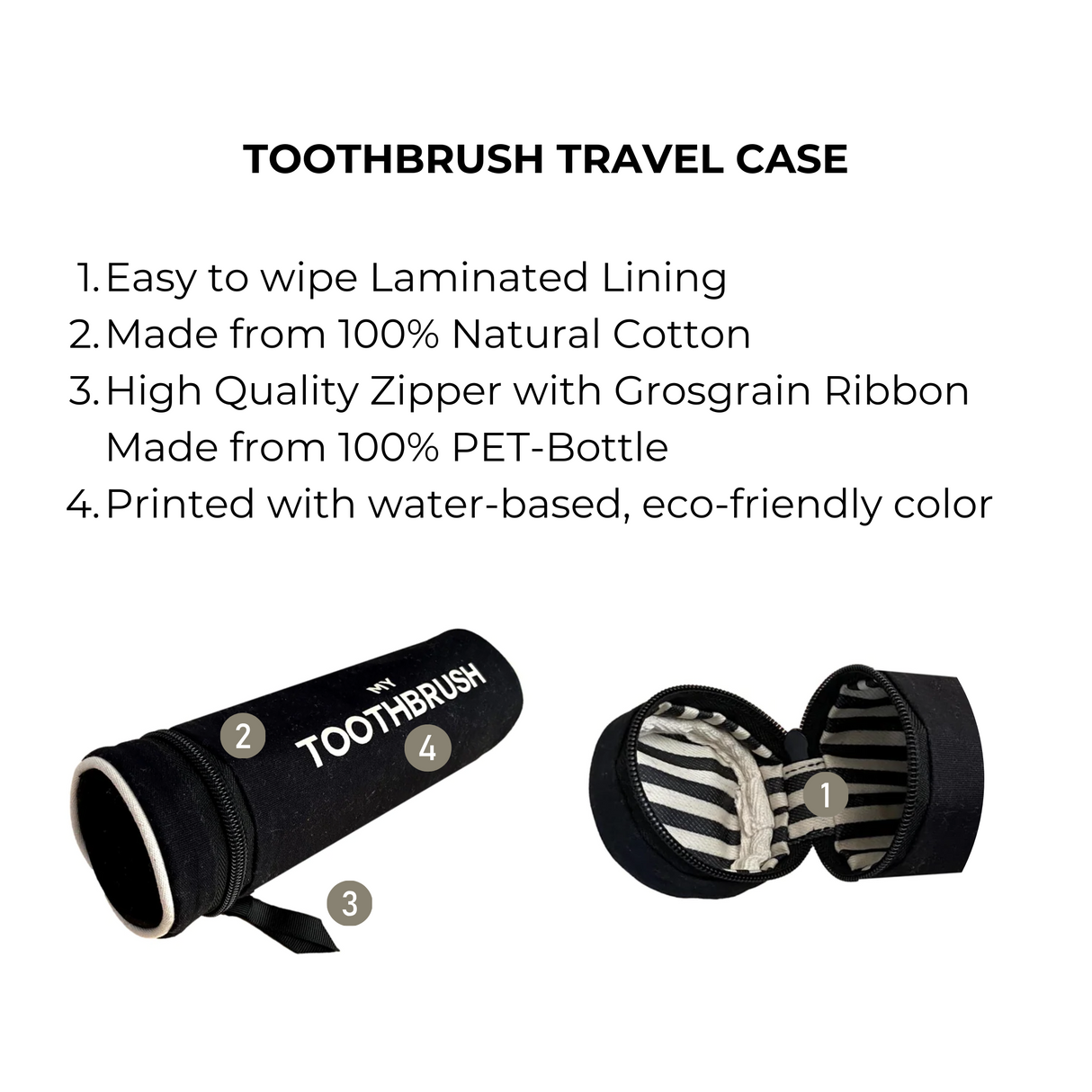 Toothbrush Travel Case, Black