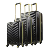 Addie Hardside Spinner 3-Piece Luggage Set, Black