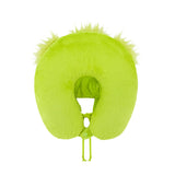 Grinch Face Hooded Fur Neck Pillow