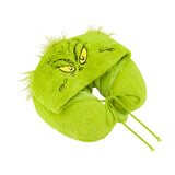 Grinch Face Hooded Fur Neck Pillow