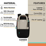 Camden Convertible Backpack - New 2024 Design, By Sherpani